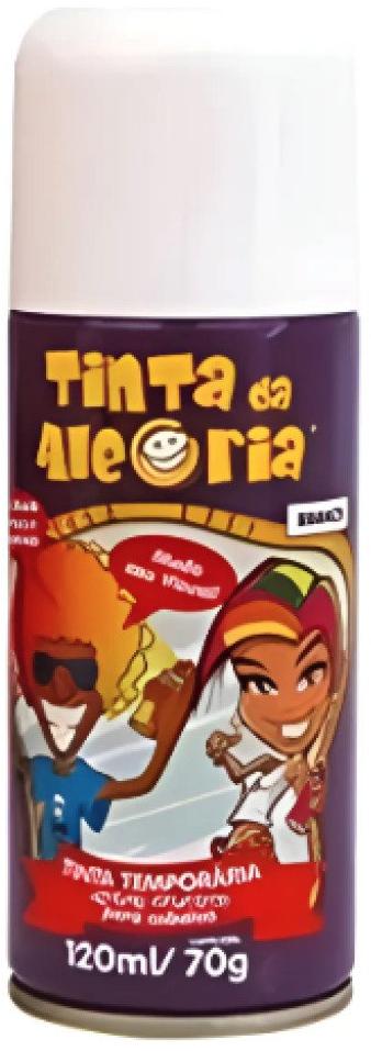 Tinta da Alegria Spray Colorido 150 ml Carnaval Branco