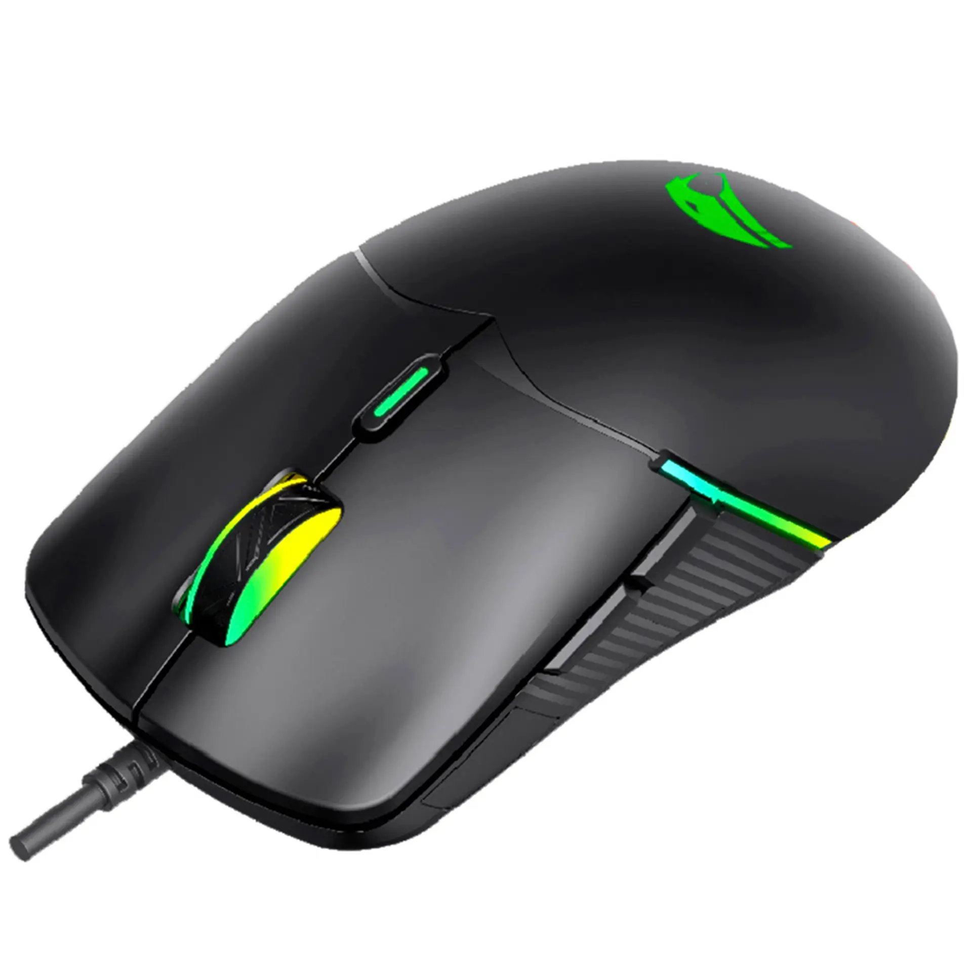 Mouse Gamer com Fio Viper Pro Naja USB Sensor Óptico 6 Botões - Preto/Verde - Bivolt