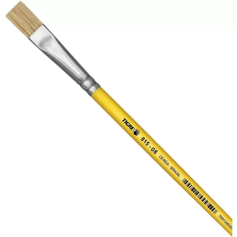 Pincel Chato Tigre 815 NR 08 Longo