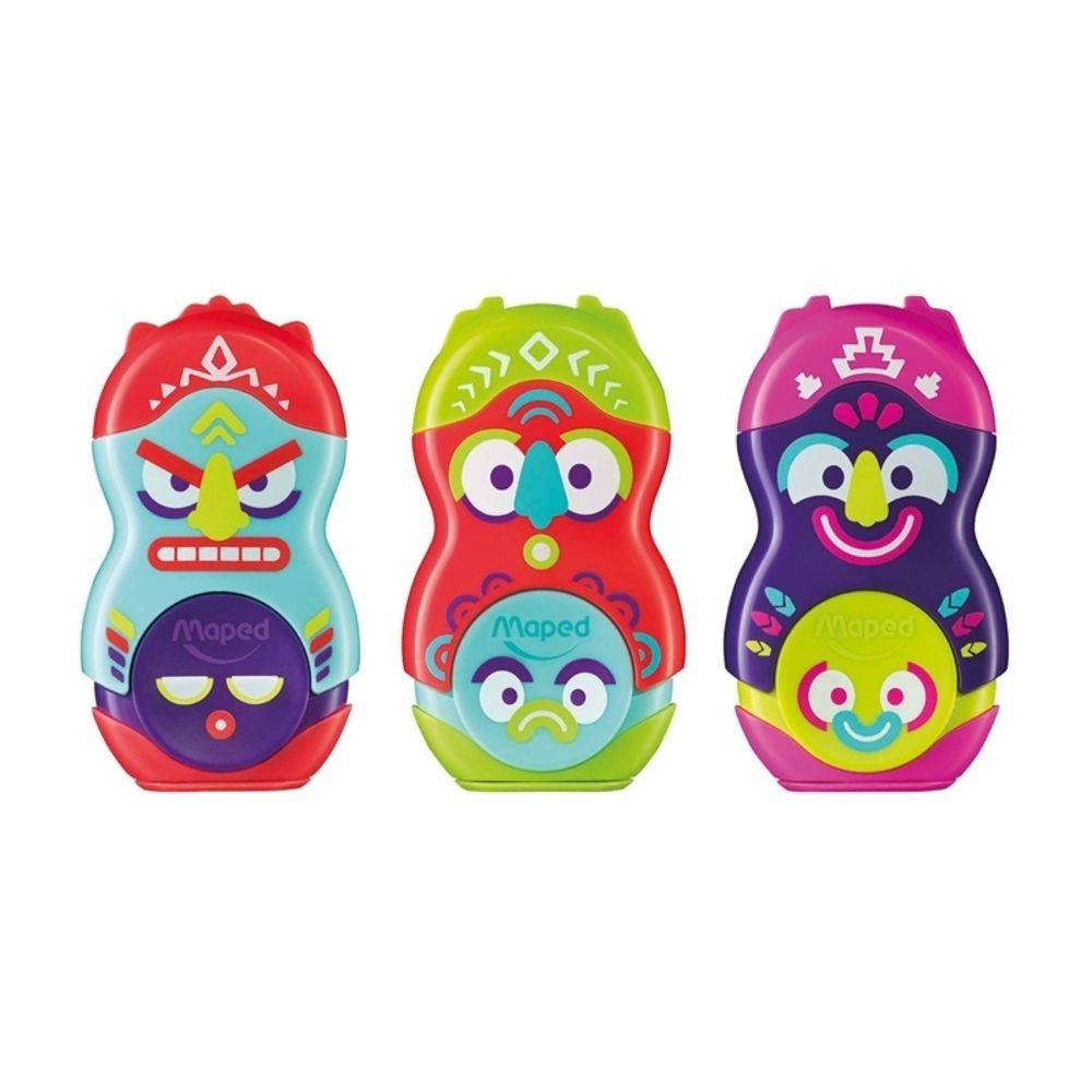 Apontador com Borracha Maped Loopy Totem Unidade Sortido