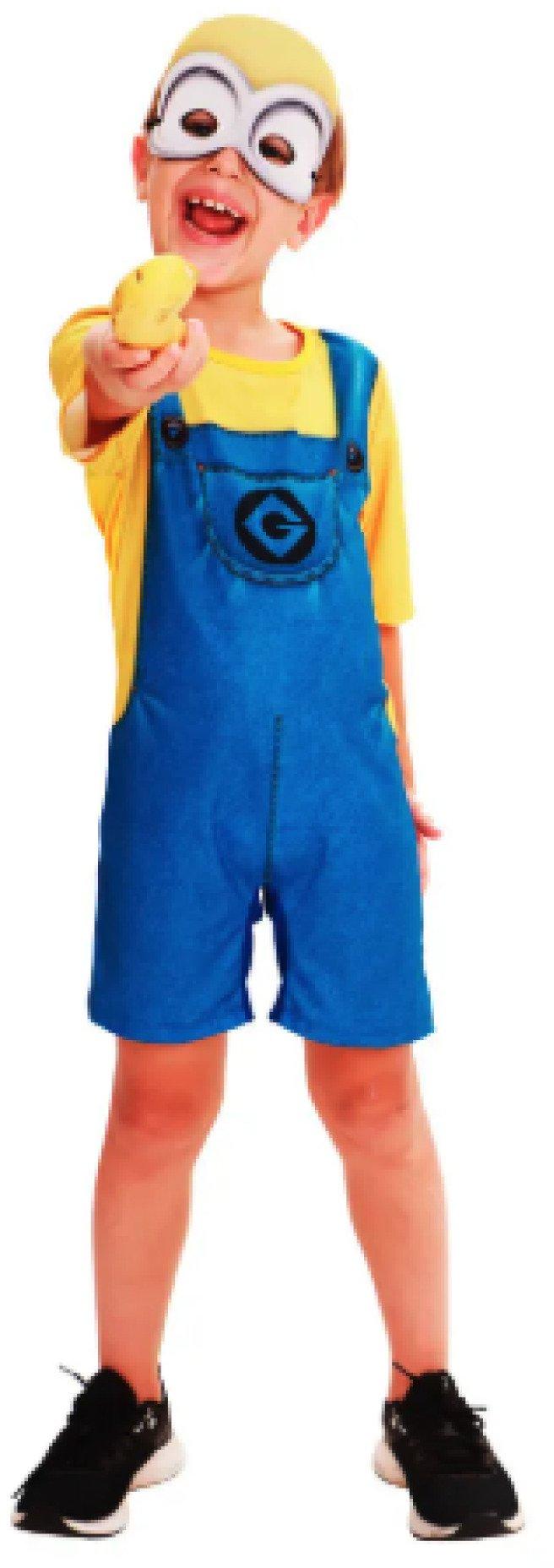 Fantasia Minions Bob Básica Tam G Super Magia