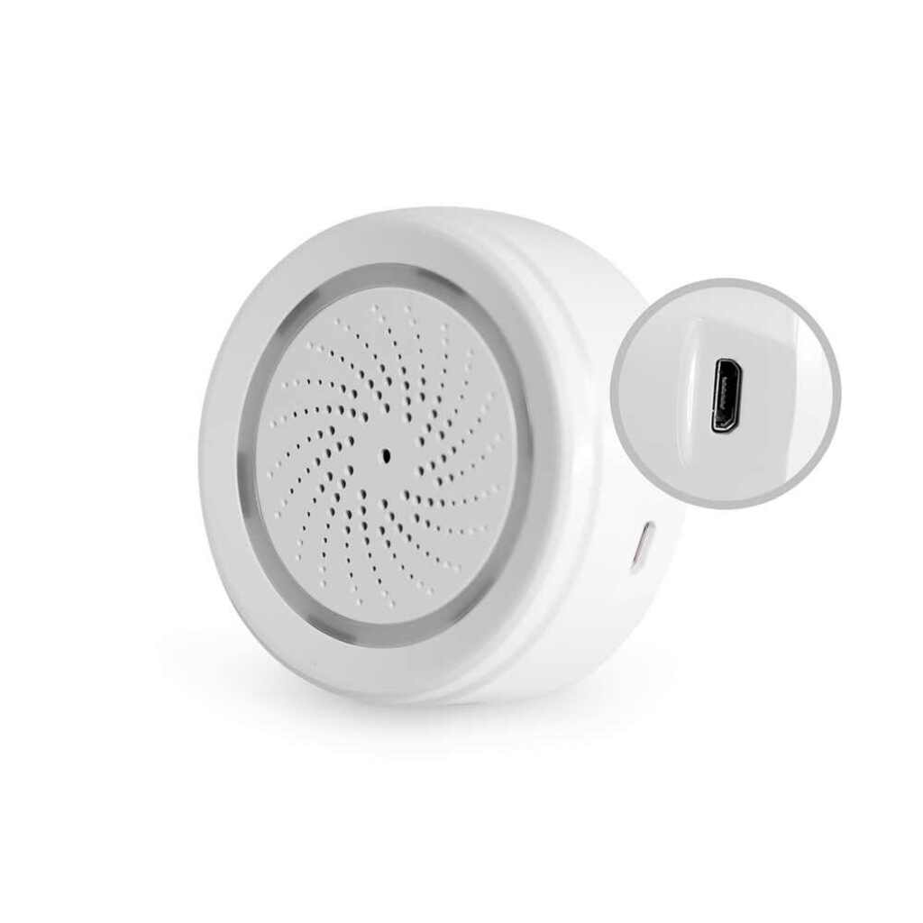 Sirene de Alarme Wi-Fi Inteligente Multilaser LIV - SE232 - Compatível com Alexa e Google Assistant