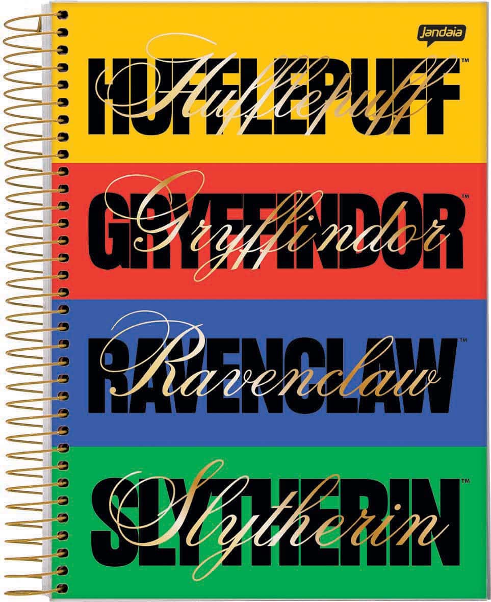 Caderno Universitário Harry Potter Espiral Capa Dura 200 Folhas 10 Matérias Sortido