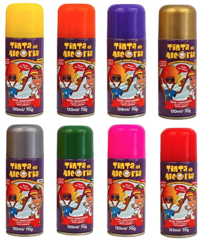 Tinta da Alegria Spray Colorido 150 ml Carnaval Rosa