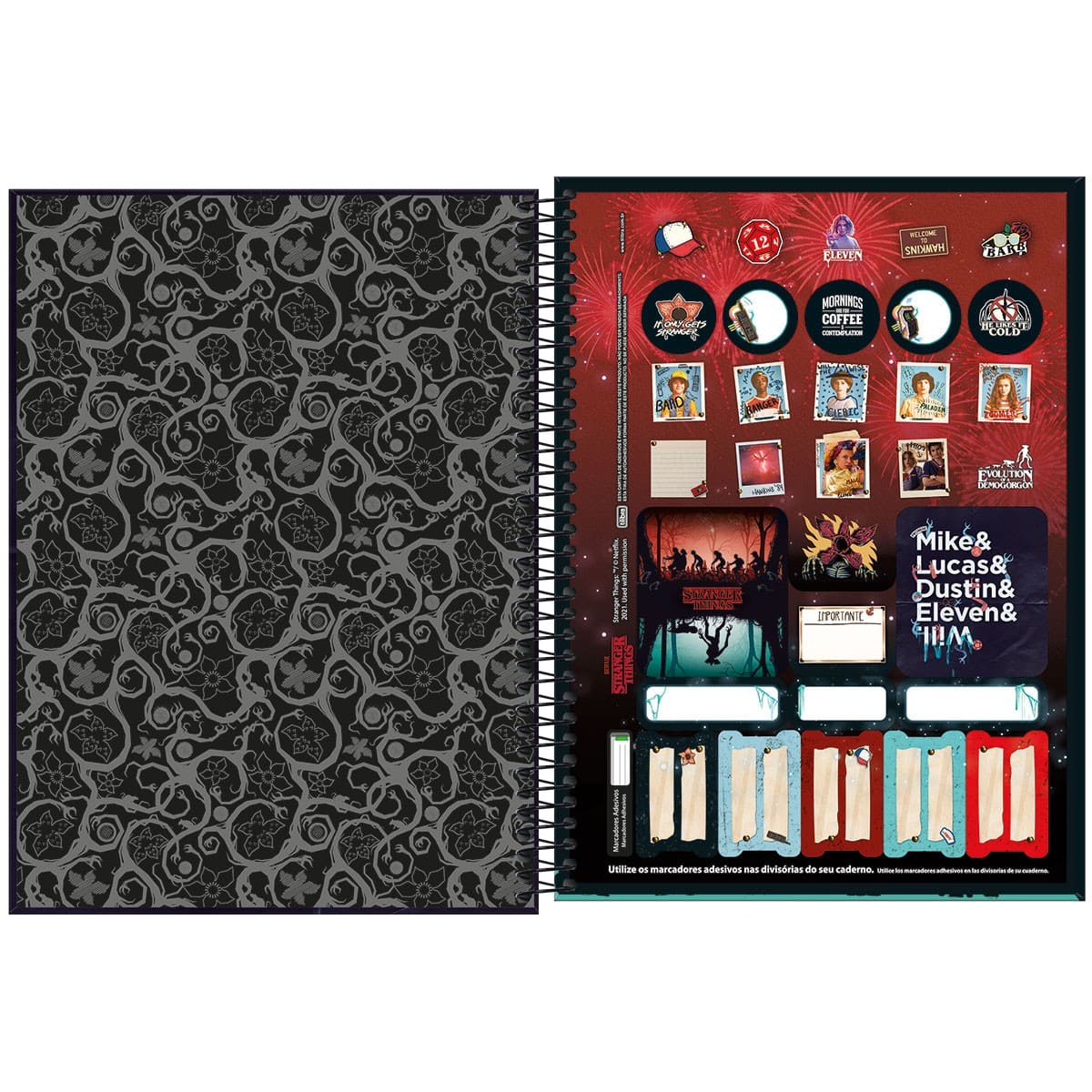 Caderno Universitário Tilibra Capa Dura Stranger Things 160 Folhas 10x1 Sortido