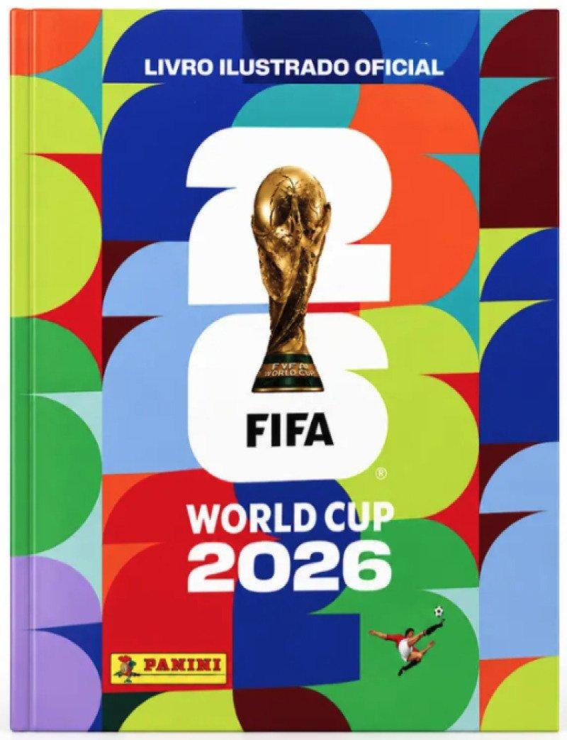Kit Álbum Capa Brochura + 4 Pacotes de Figurinhas Copa Do Mundo Fifa 2026