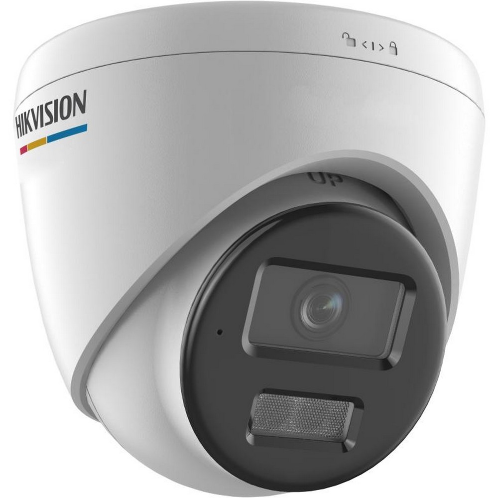 Câmera CFTV IP PoE DS2CD1327G2HLIUFSRB Dome Full HD 2MP ColorVu 30m 2,8mm Microfone Embutido Hikvision