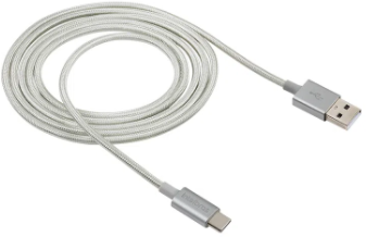 Cabo USB - USB C Branco nylon 1,5m Intelbras EUAC 15NB