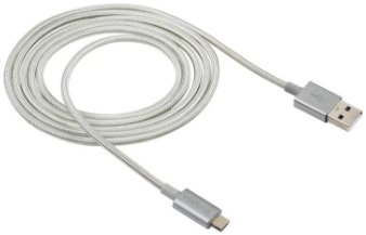 Cabo USB - Micro USB Branco nylon 1,5m Intelbras EUAB 15NB
