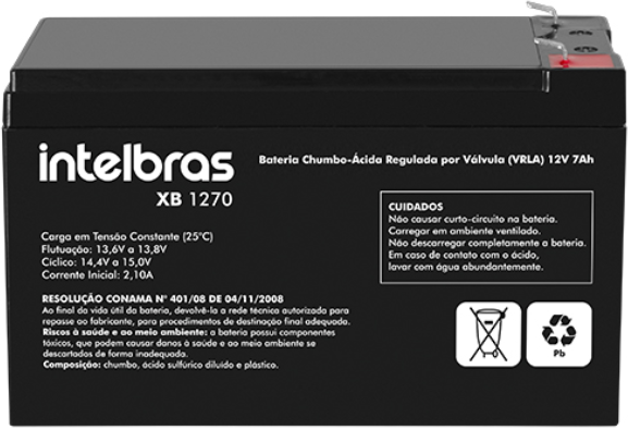 Bateria chumbo-ácido 12 V Intelbras XB 1270
