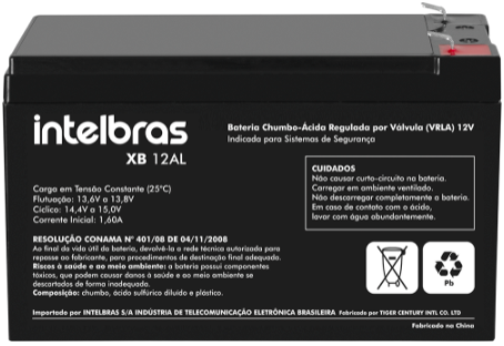 Bateria chumbo-ácido 12 V Intelbras XB 12AL